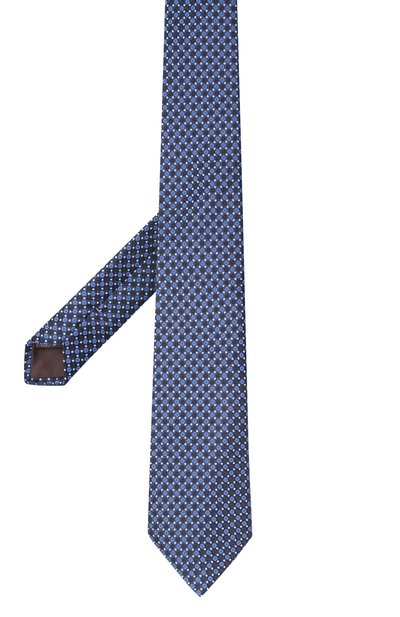 Шелковый галстук CANALI темно-синего цвета по цене 21000 руб., арт. 18/HJ04411, фото 3 Шелковый галстук CANALI, арт. 18/HJ04411, фото 3