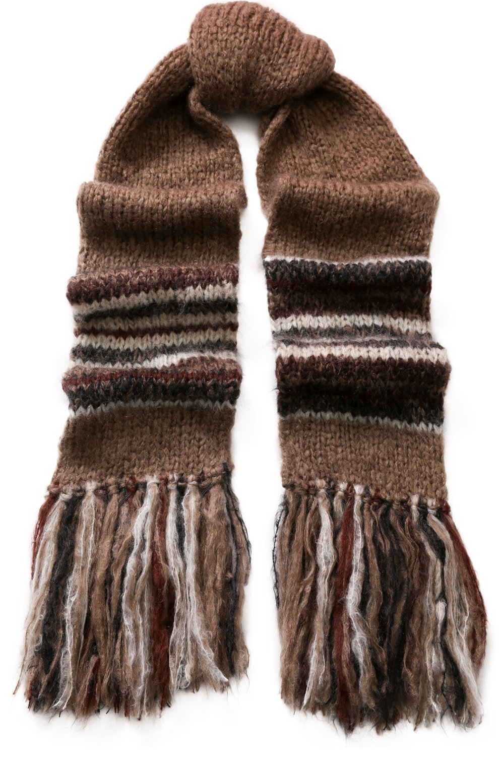 Шарф из смеси мохера и шерсти с бахромой BRUNELLO CUCINELLI, арт. M1U311389, фото 1