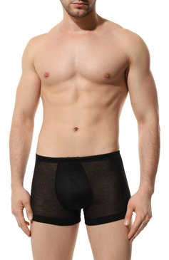Мужские хлопковые боксеры ZIMMERLI черного цвета, арт. 252-8851/M | Фото 2 (Материал сплава: Проставлено; Материал внешний: Хлопок; Нос: Не проставлено; Кросс-КТ: бельё; Мужское Кросс-КТ: Трусы; Трусы М: Боксеры)
