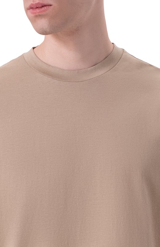 Хлопковая футболка Brioni UJSY0L/0D620 Бежевый  UJSY0L/0D620 Фото 5