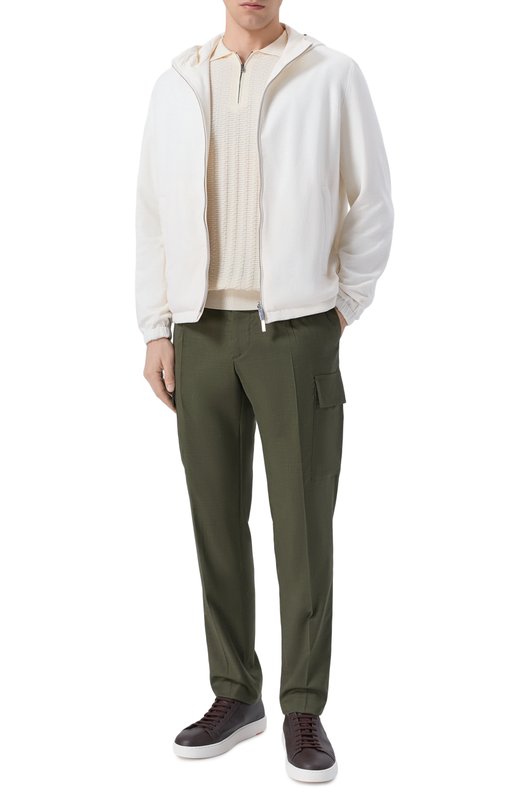 Шерстяные брюки-карго Andrea Campagna SPIAGGIA 1P CARG0/RD1750 Хаки  SPIAGGIA 1P CARG0/RD1750 Фото 2