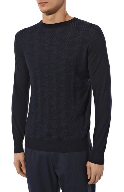 Джемпер из кашемира и шелка ZILLI темно-синего цвета по цене 119000 руб., арт. KRN001M0330VZSH00, фото 3 Джемпер из кашемира и шелка ZILLI, арт. KRN001M0330VZSH00, фото 3