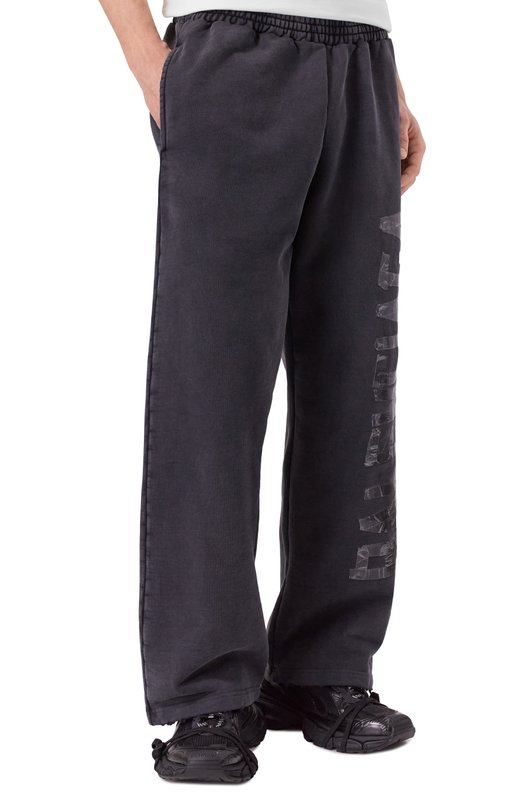 Хлопковые брюки Balenciaga 846917/TTVE7 Серый  846917/TTVE7 Фото 3