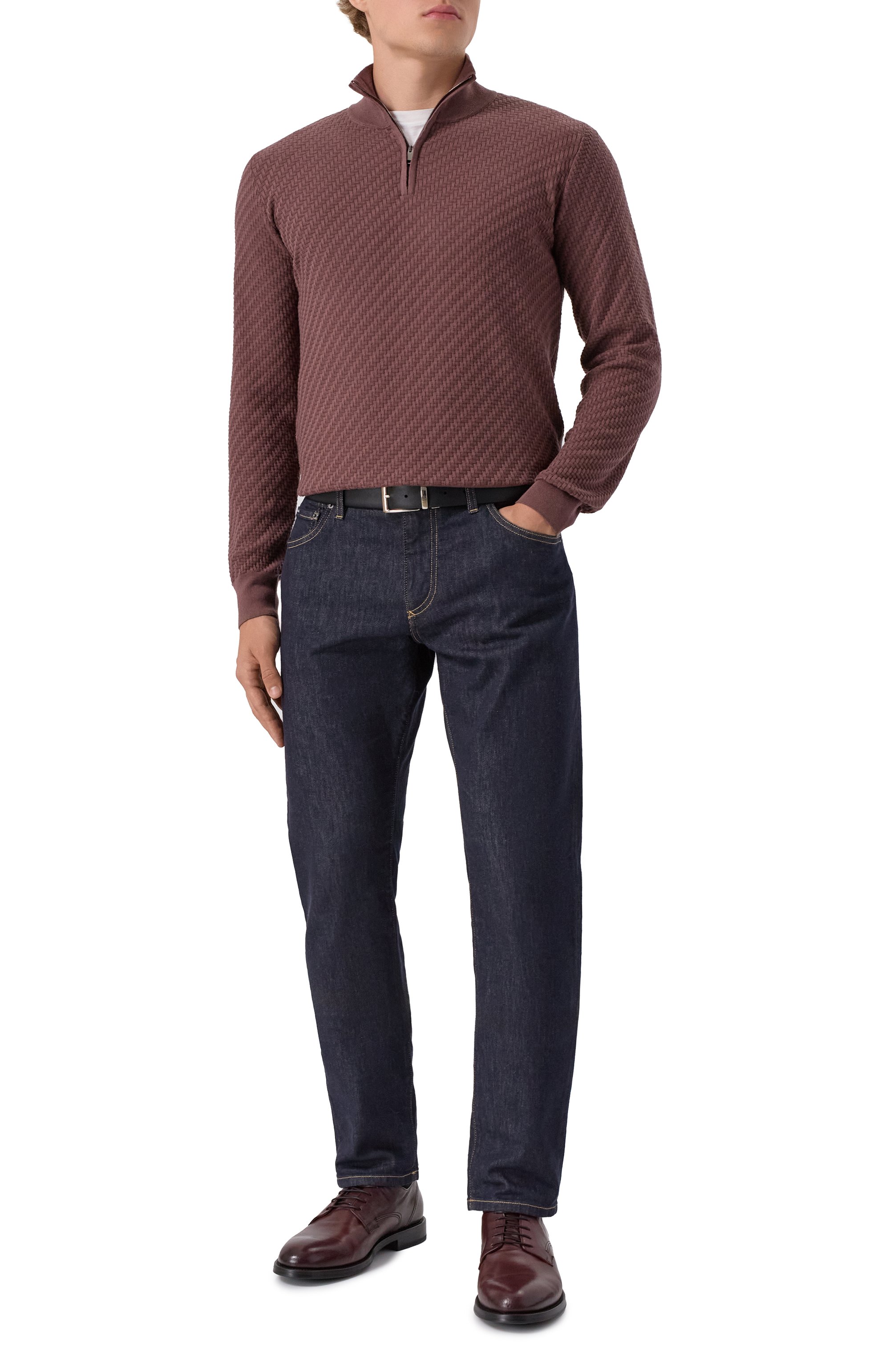 Джемпер из хлопка и шелка BRIONI, арт. UMS70L/PAK22, фото 2