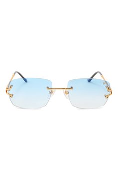 Женские солнцезащитные очки VINTAGE FRAMES голубого цвета, арт. BAL HARB0UR G0LD/BLUE | Фото 3 (Тип очков: С/з; Нос: Не проставлено; Материал: Металл; Региональные ограничения белый список (Axapta Mercury): Не проставлено; Кросс-КТ: С/з-унисекс; Очки форма: Безоправные, Прямоугольные; Оптика Гендер: оптика-унисекс)