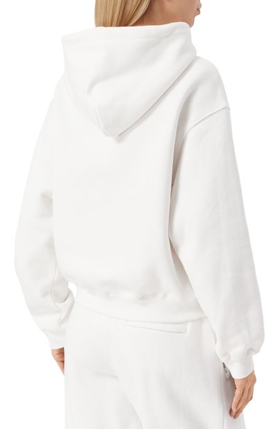Хлопковое худи ALEXANDERWANG.T белого цвета по цене 49950 руб., арт. 4CC3242101, фото 4 Хлопковое худи ALEXANDERWANG.T, арт. 4CC3242101, фото 4