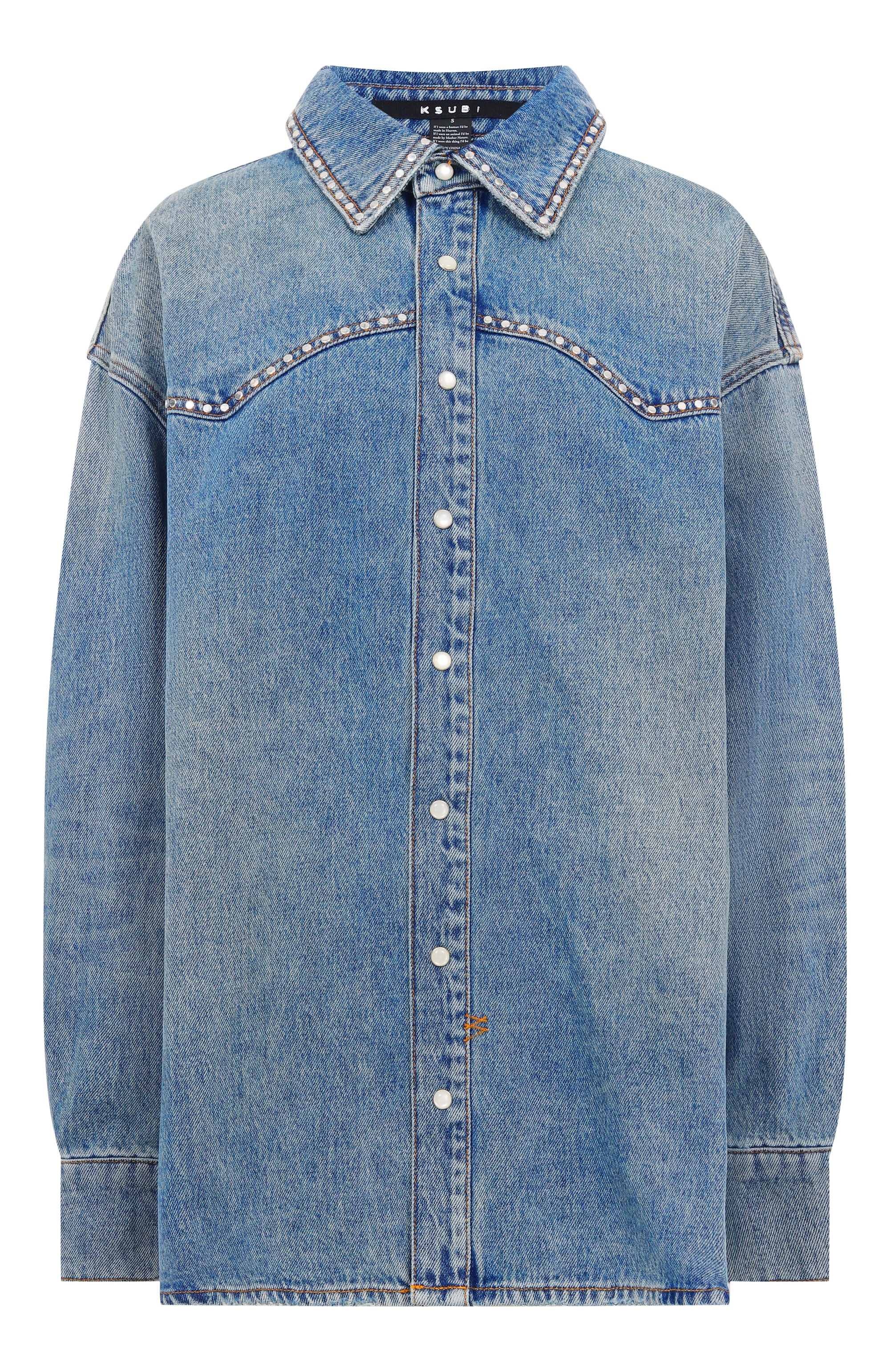 Джинсовая рубашка KSUBI, арт. WFA25SH003, фото 1