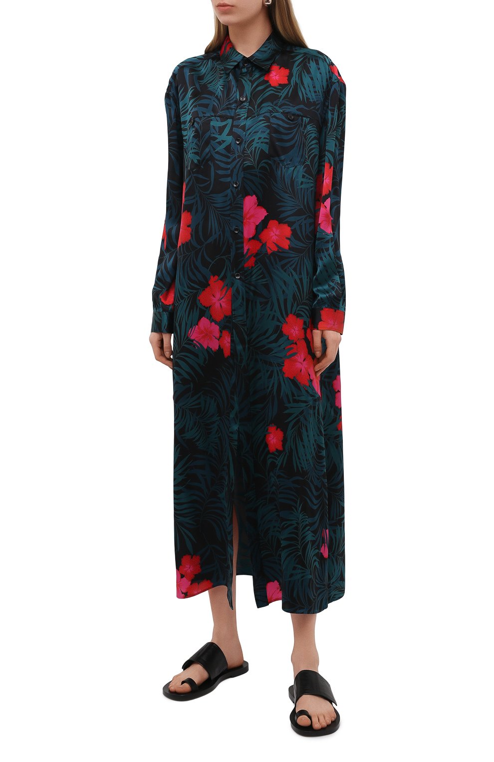 Шелковая туника SAINT LAURENT, арт. 642423/Y2C59, фото 3