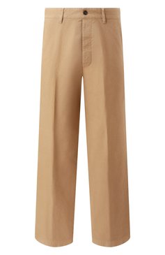 Мужские хлопковые брюки DSQUARED2 бежевого цвета, арт. S79KA0085/D35106 | Фото 1 (Длина (брюки, джинсы): Стандартные; Материал внешний: Хлопок; Стили: Кэжуэл; Случай: Повседневный)