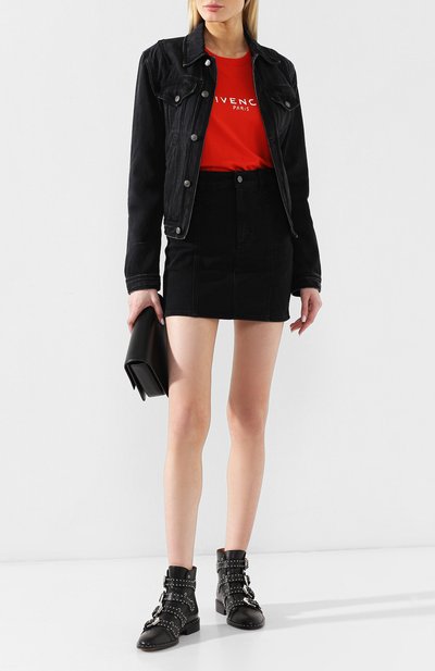 Хлопковая футболка GIVENCHY красного цвета по цене 38950 руб., арт. BW70603Z0Y, фото 2 Хлопковая футболка GIVENCHY, арт. BW70603Z0Y, фото 2