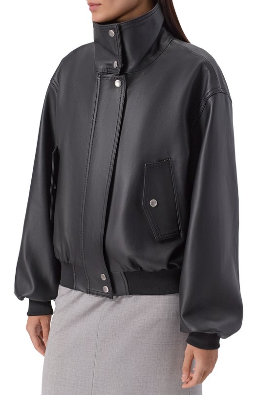 Кожаный бомбер Bats BTSJ_117 Чёрный  BTSJ_117 Фото 3