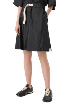 Женская юбка JIL SANDER черного цвета, арт. J40MA0169-J70003 | Фото 3 (Материал внешний: Шелк, Синтетический материал; Стили: Минимализм; Кросс-КТ: костюм; Длина Ж (юбки, платья, шорты): Мини)