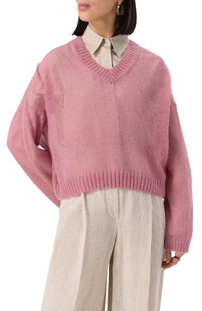 Пуловер BRUNELLO CUCINELLI розового цвета по цене 120000 руб., арт. M2I776822, фото 3 Пуловер BRUNELLO CUCINELLI, арт. M2I776822, фото 3