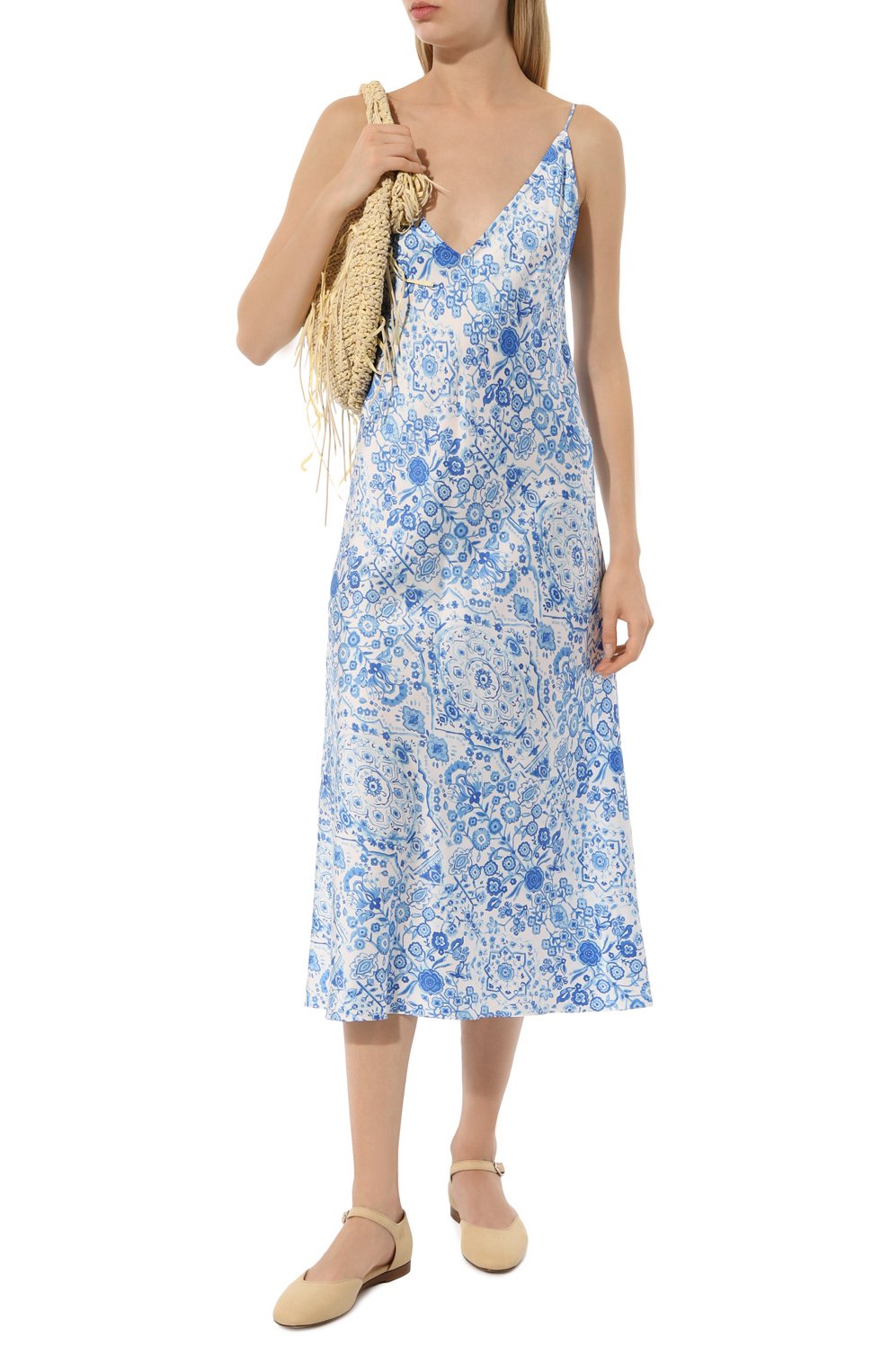 Платье из вискозы OLOLOL голубого цвета по цене 39000 руб., арт. OLD256/6029.C409/S24, фото 2 Платье из вискозы OLOLOL, арт. OLD256/6029.C409/S24, фото 2