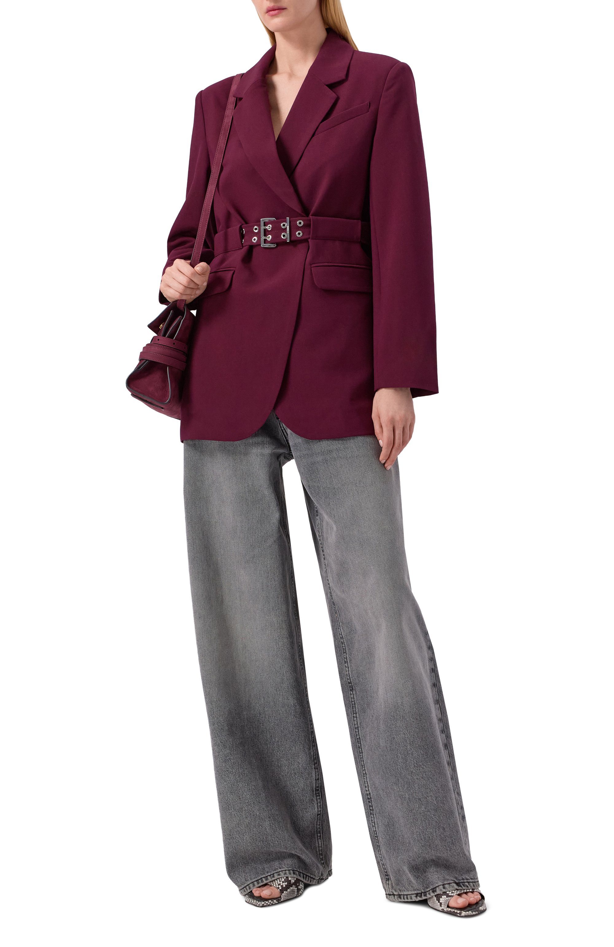 Жакет GANNI фиолетового цвета по цене 66800 руб., арт. W0403, фото 2 Жакет GANNI, арт. W0403, фото 2