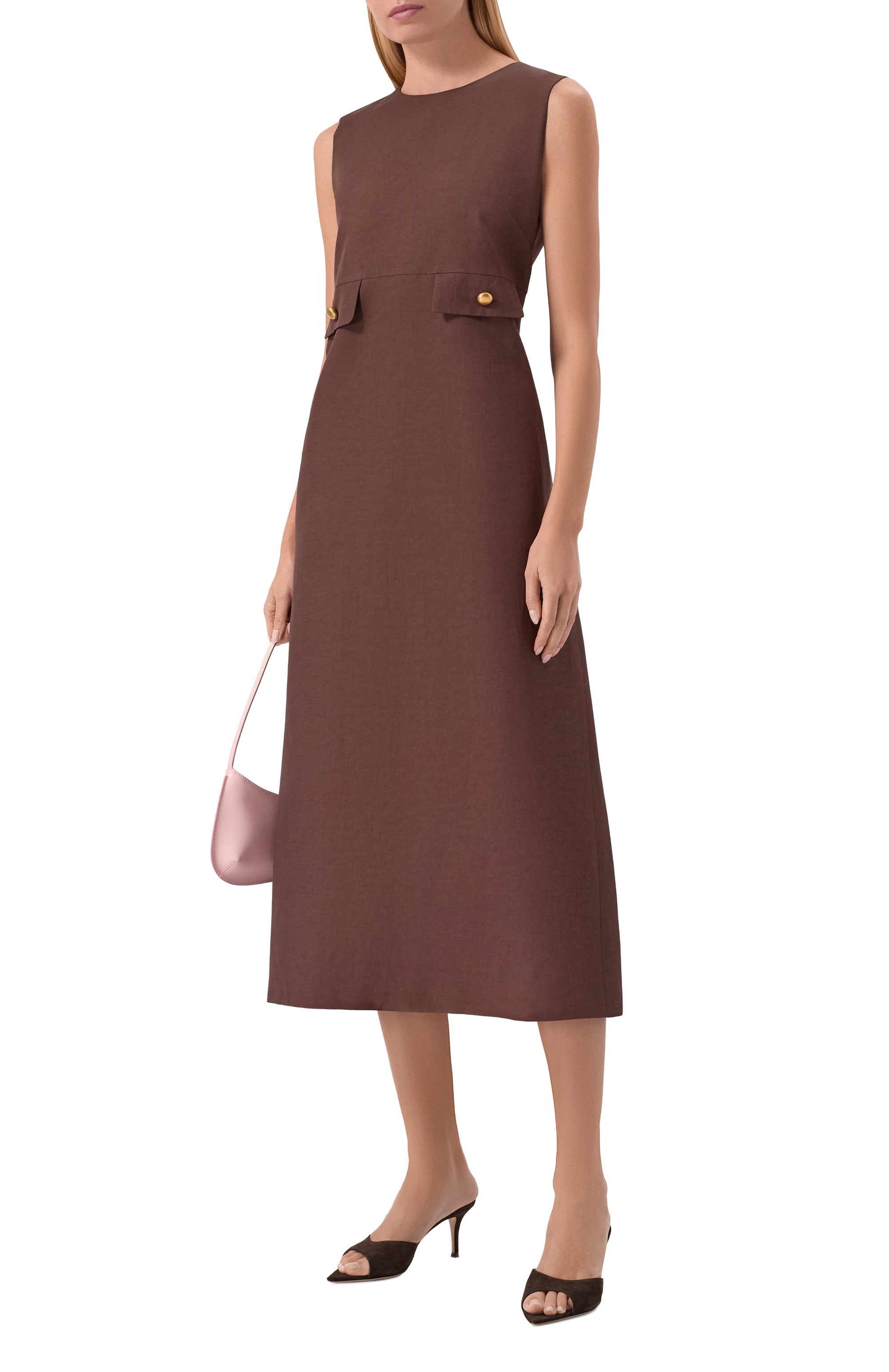 Платье из вискозы и льна P.A.R.O.S.H., арт. D726096G/RAISA26, фото 2