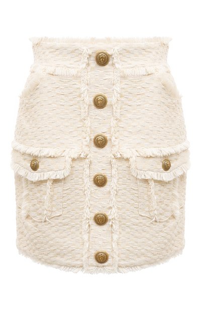 Женская хлопковая юбка BALMAIN, арт. AF1LB735CD27