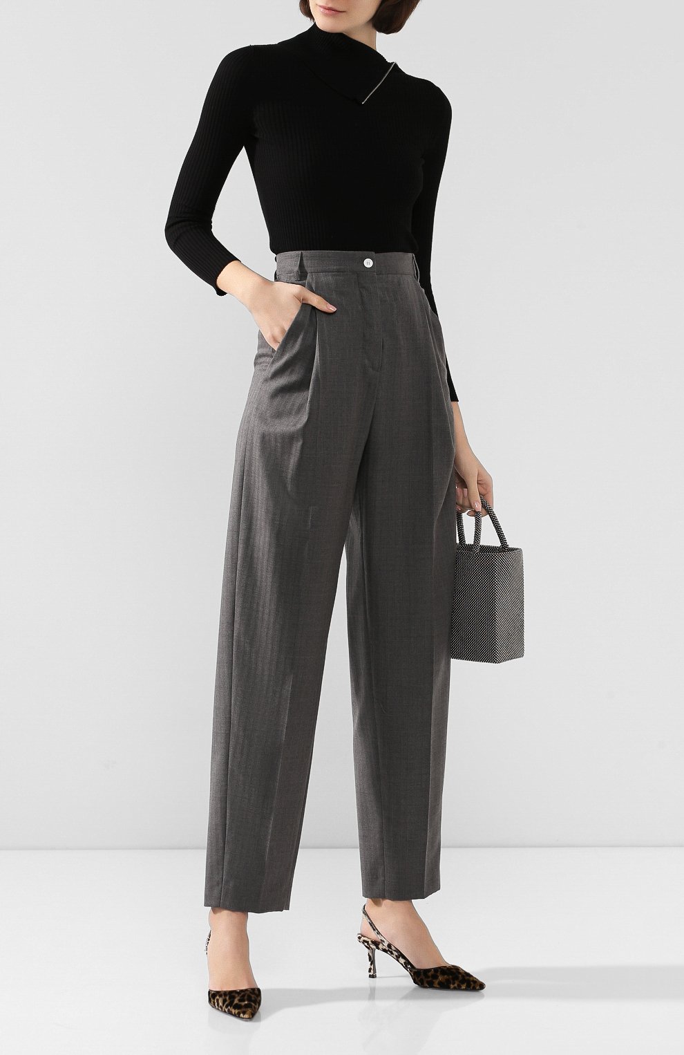 Шерстяные брюки ACNE STUDIOS серого цвета по цене 51300 руб., арт. AK0163, фото 2 Шерстяные брюки ACNE STUDIOS, арт. AK0163, фото 2