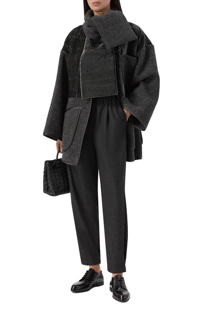 Шерстяное пальто GIORGIO ARMANI темно-серого цвета по цене 644500 руб., арт. GW003443/AF29670, фото 2 Шерстяное пальто GIORGIO ARMANI, арт. GW003443/AF29670, фото 2
