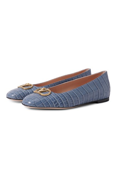 Женские кожаные балетки vlogo signature VALENTINO, арт. 9W2S0PI8/LUR