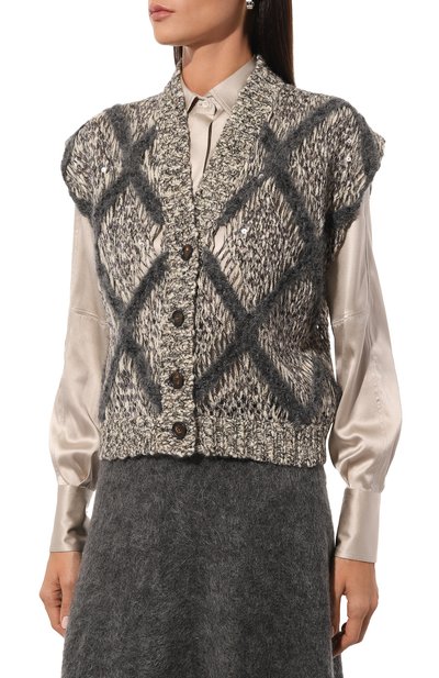 Шерстяной жилет BRUNELLO CUCINELLI, арт. MCER10206P, фото 3