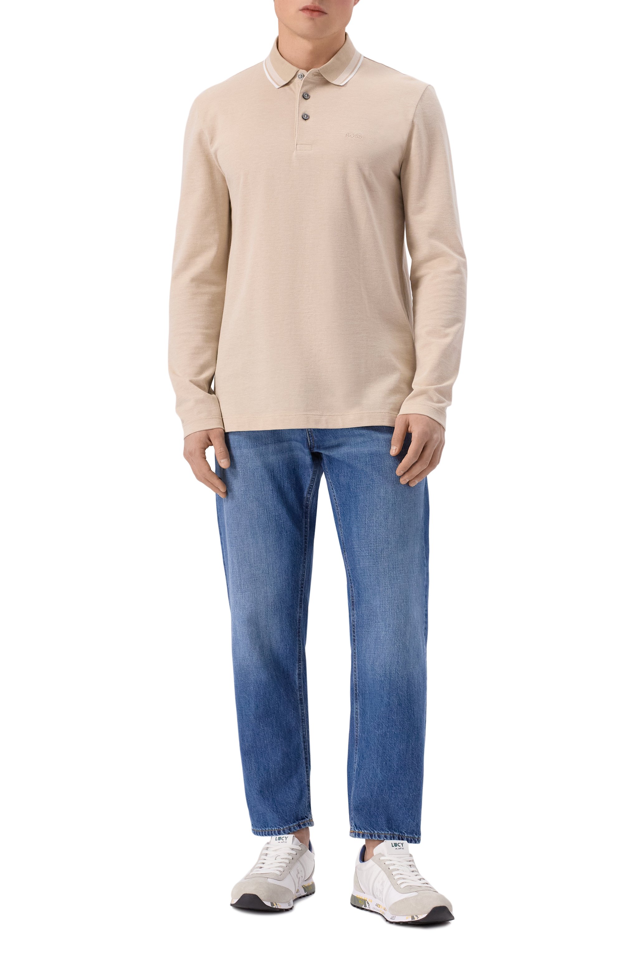 Хлопковое поло BOSS, арт. 50531352, фото 2