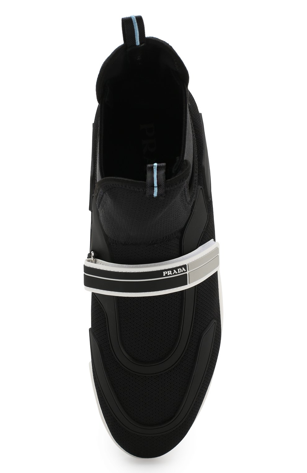 Высокие текстильные кеды с застежкой велькро PRADA, арт. 1T142L-3KM9-F0967-40, фото 5