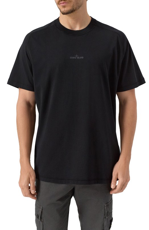Хлопковая футболка Stone Island K1S152100020S0080 Чёрный  K1S152100020S0080 Фото 3