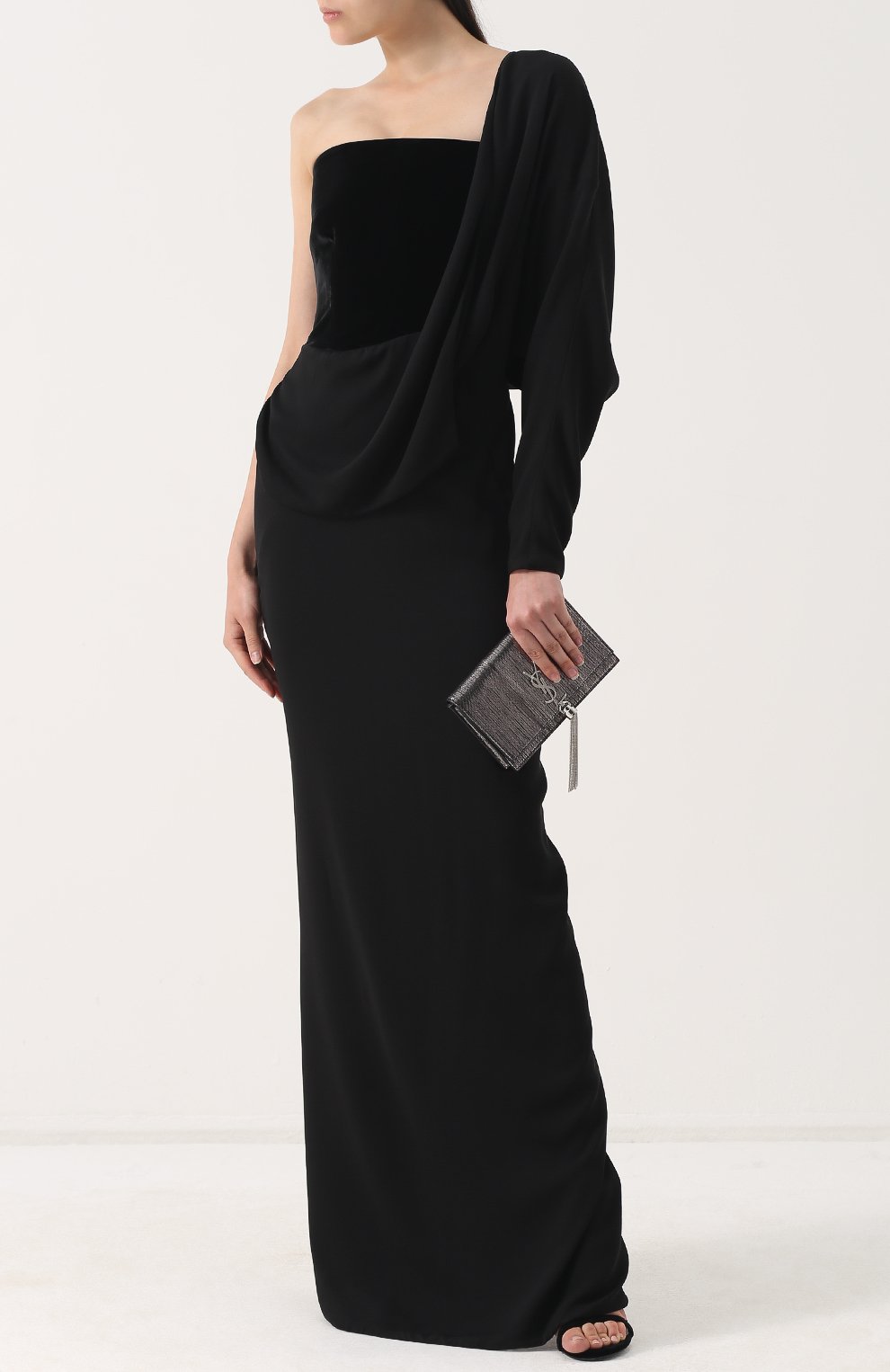 Приталенное платье-макси асимметричного кроя TOM FORD, арт. AB1956-FAX040, фото 2