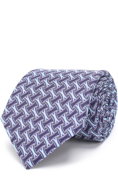 Мужской шелковый галстук с узором TURNBULL & ASSER, арт. TIE002-BB401