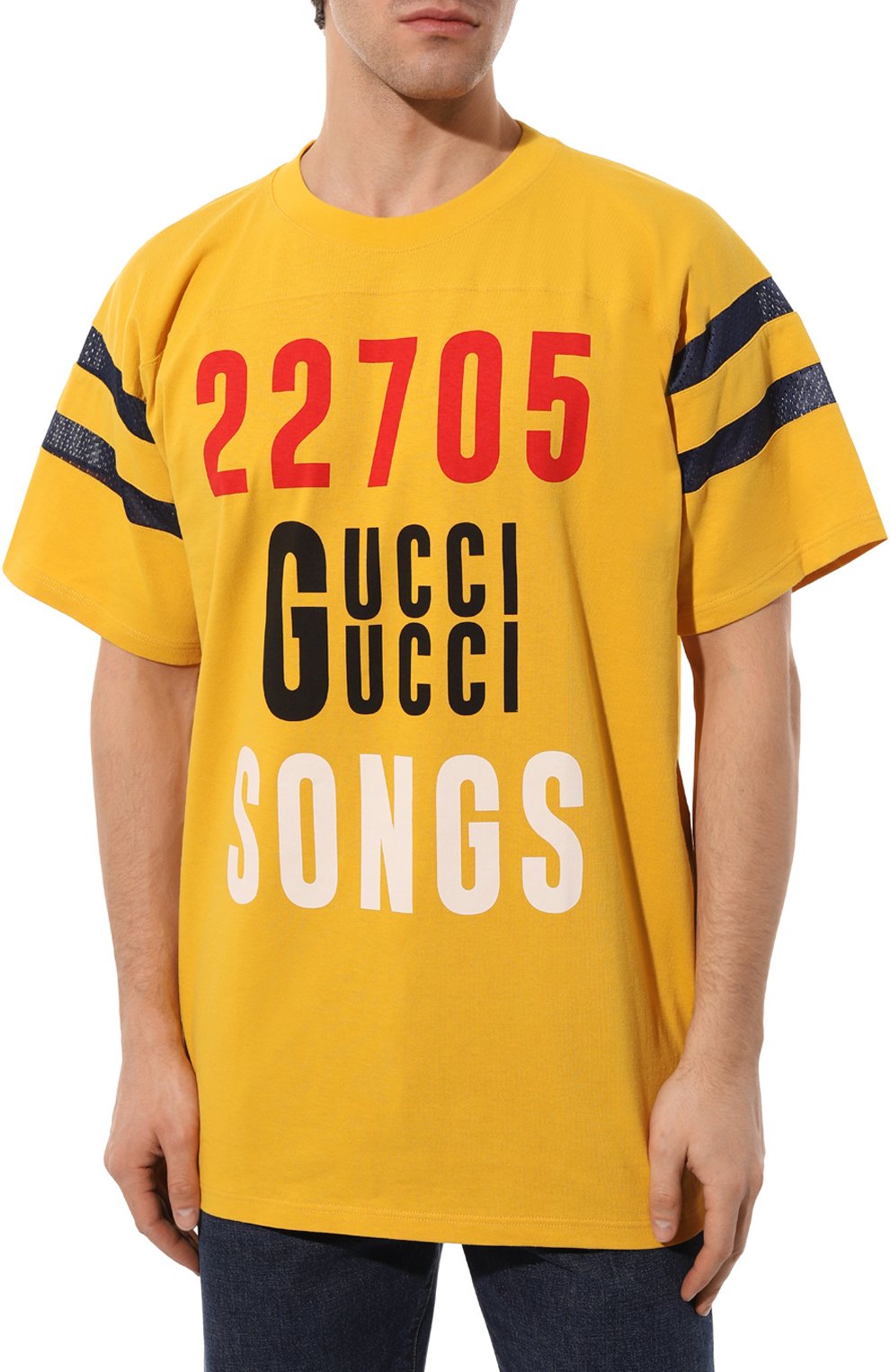 Хлопковая футболка GUCCI, арт. 655459 XJDXM, фото 3