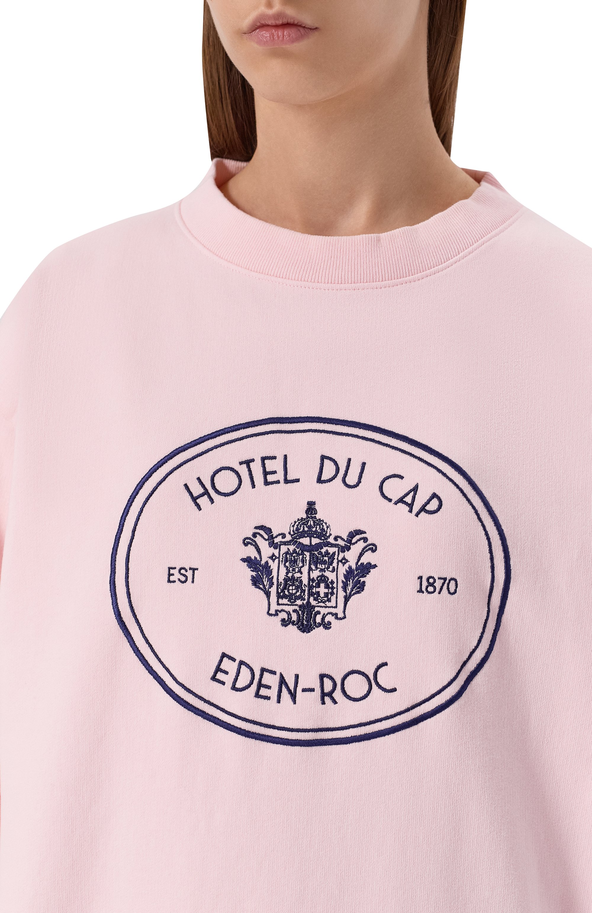 Хлопковый свитшот sporty & rich x hotel du cap-eden-roc SPORTY AND RICH, арт. ST07160621P140, фото 5