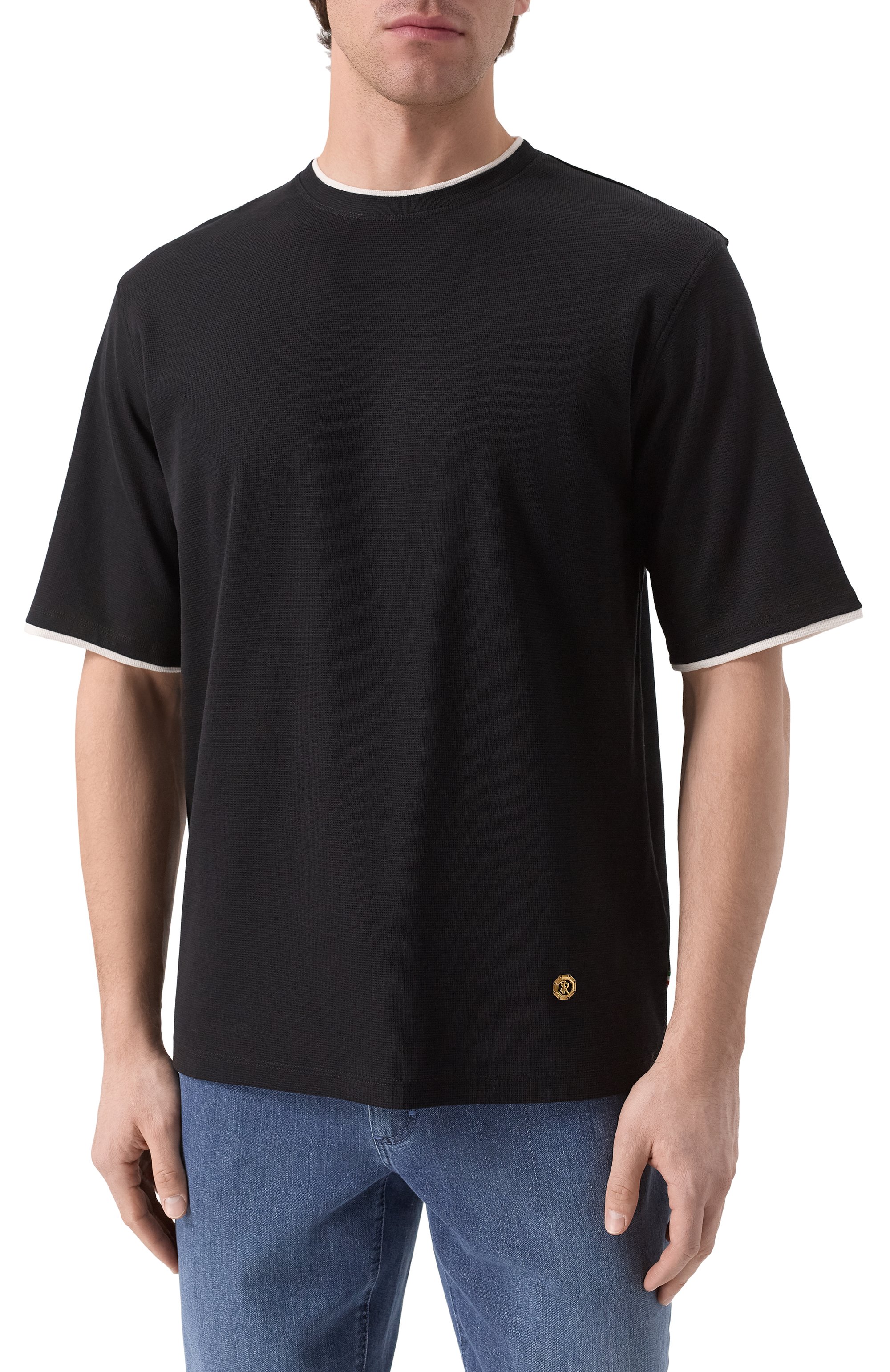 Футболка из хлопка и шелка STEFANO RICCI, арт. MNH5204390/CTK01S, фото 3