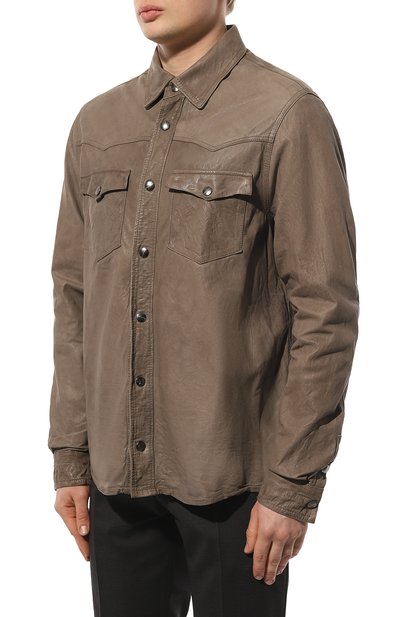 Кожаная рубашка GIORGIO BRATO, арт. GU24S12099, фото 3
