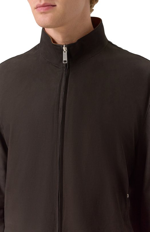 Двусторонняя кожаная куртка Zegna D179T/UDPNTA7 Коричневый  D179T/UDPNTA7 Фото 5