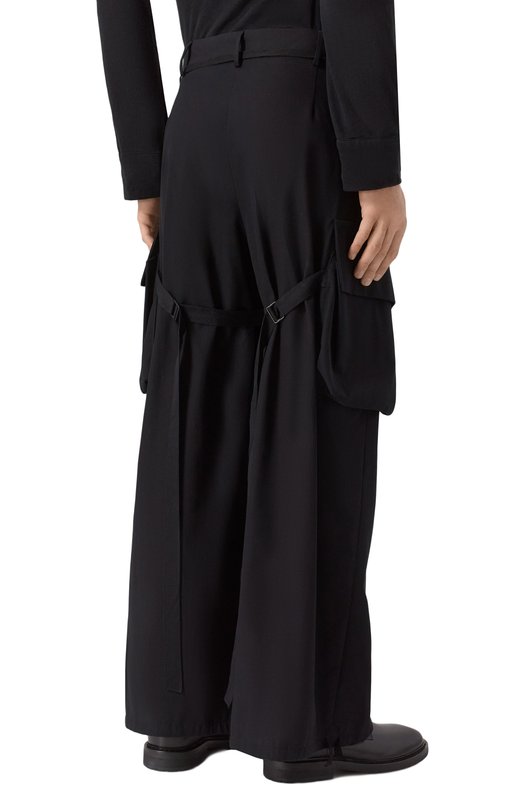 Хлопковые брюки-карго Ann Demeulemeester B0012456/FA431 Чёрный  B0012456/FA431 Фото 4