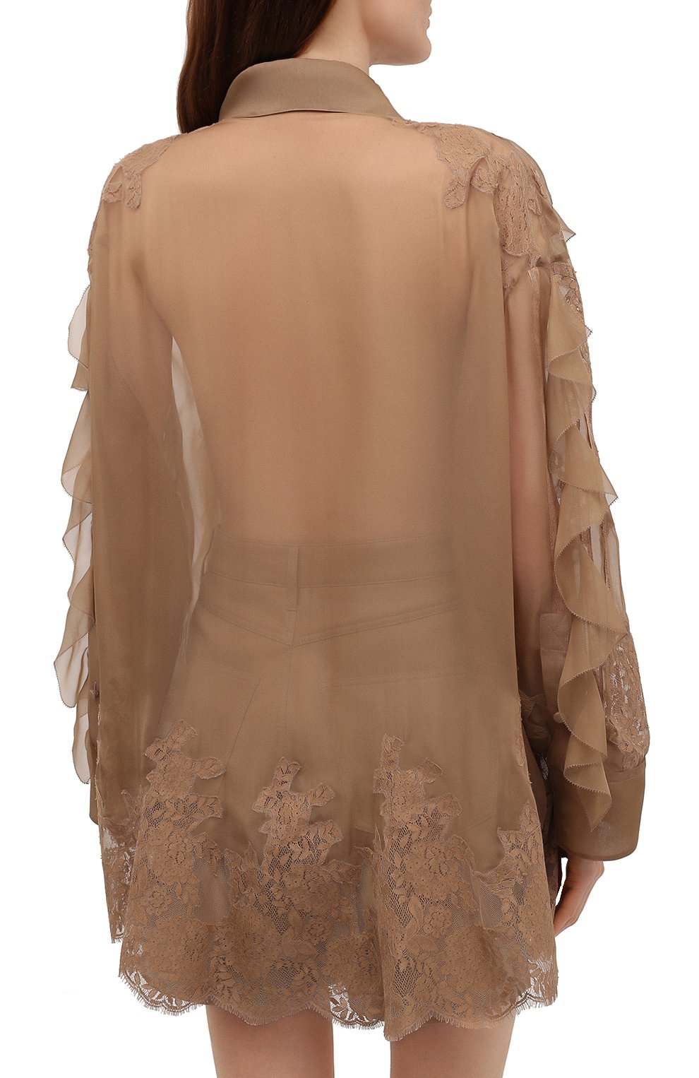 Шелковая блузка VALENTINO, арт. VB0AE5X52UP, фото 4