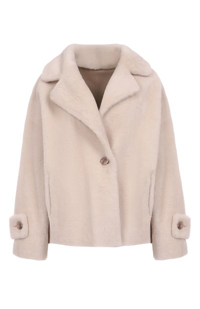 Женская двусторонняя дубленка из овчины MANZONI24, арт. 25M1295R-S21/48