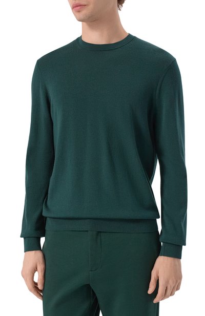 Шерстяной джемпер BOGNER темно-зеленого цвета по цене 23700 руб., арт. 88509785, фото 3 Шерстяной джемпер BOGNER, арт. 88509785, фото 3