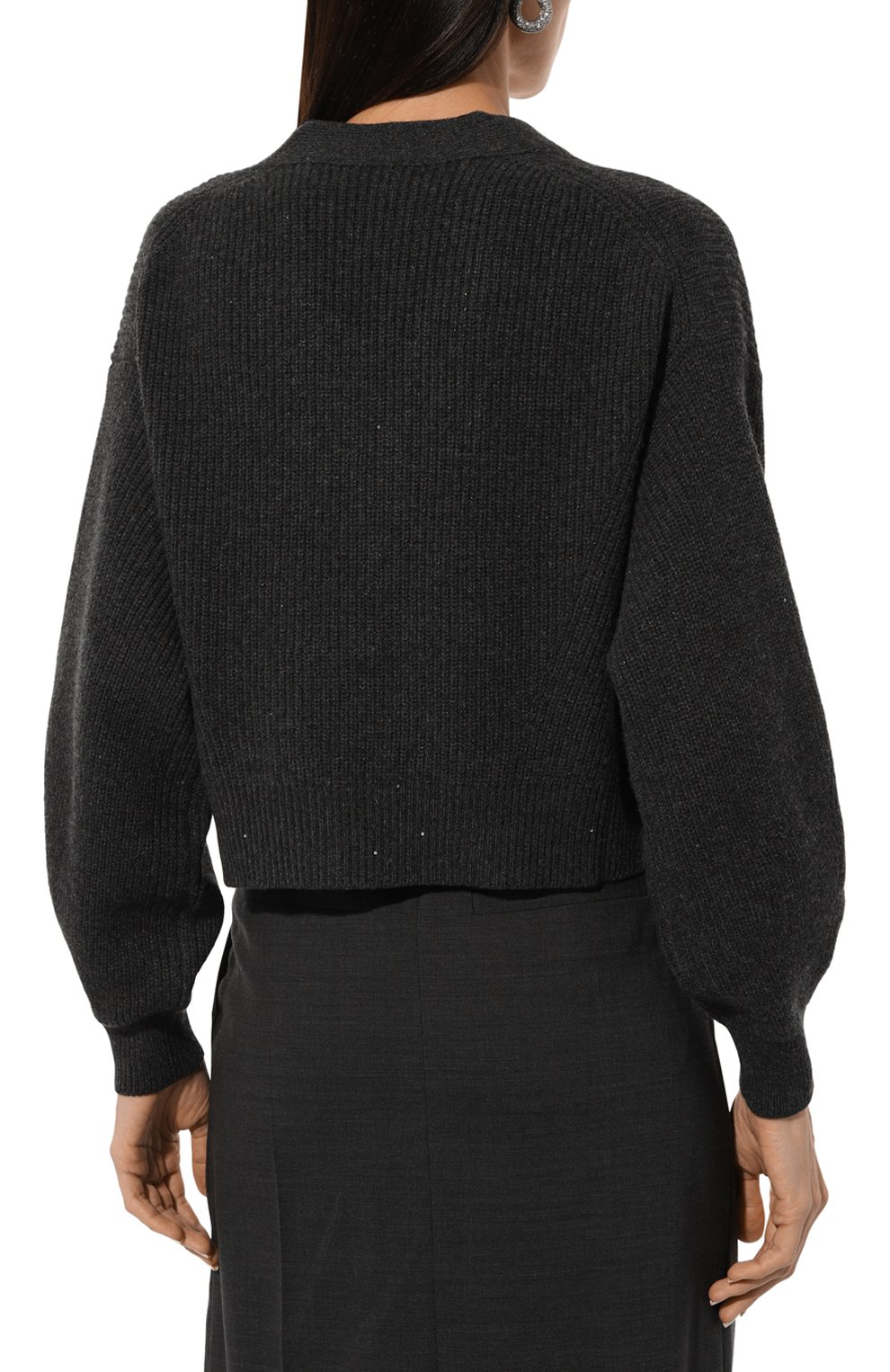 Кардиган из кашемира и шерсти BRUNELLO CUCINELLI, арт. MBM756906P, фото 4