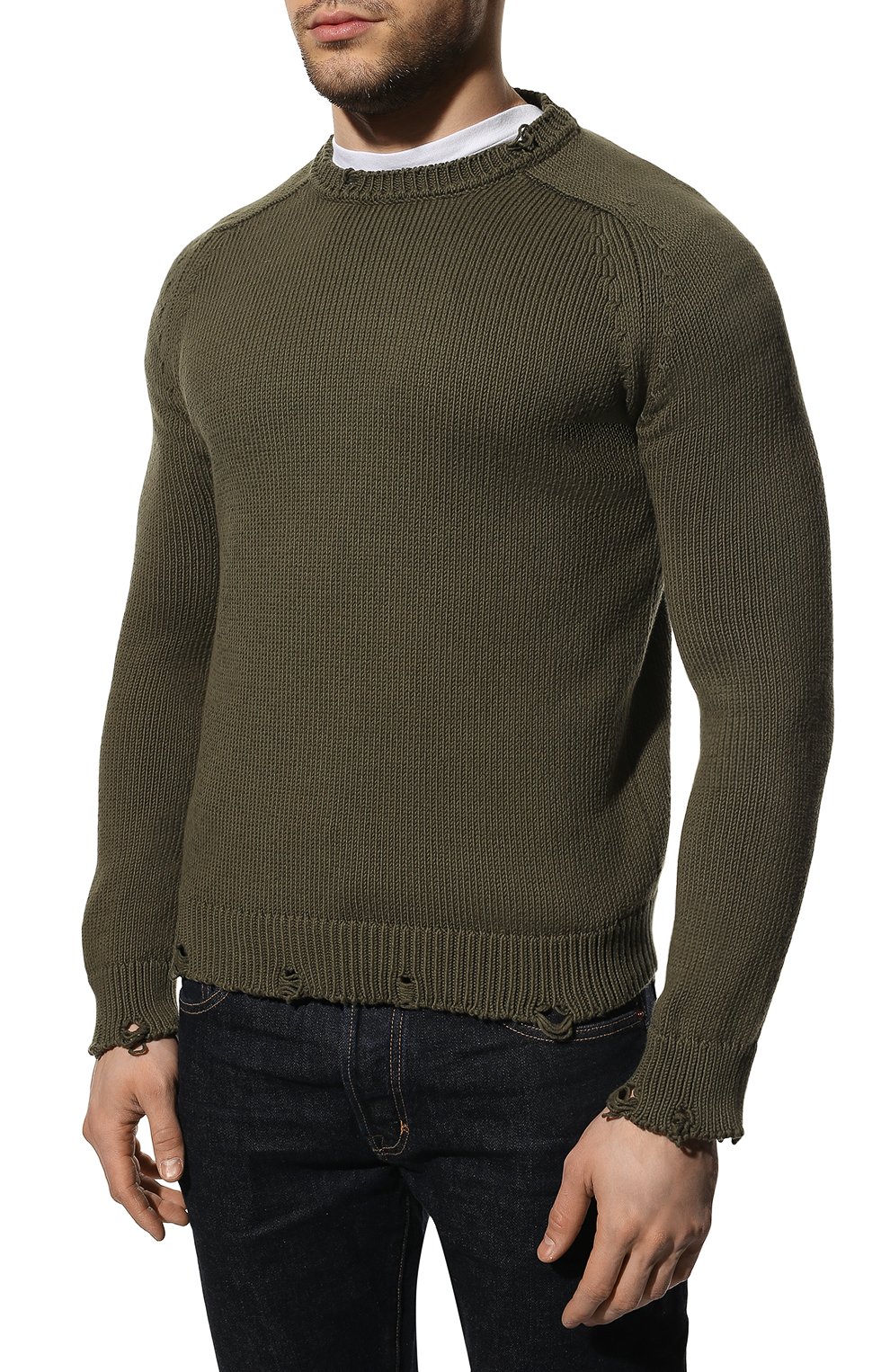 Хлопковый свитер SAINT LAURENT, арт. 604798/YAL02, фото 3