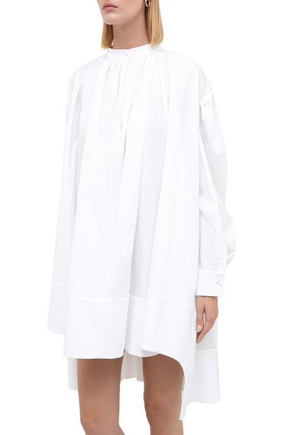 Хлопковое платье ALEXANDER MCQUEEN белого цвета по цене 179500 руб., арт. 641304/QAAAD, фото 3 Хлопковое платье ALEXANDER MCQUEEN, арт. 641304/QAAAD, фото 3