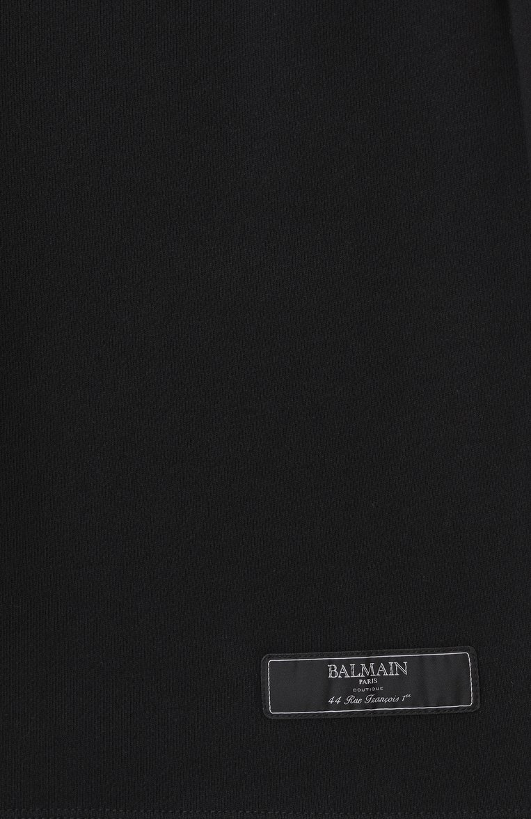 Детские хлопковые шорты BALMAIN черного цвета, арт. BW6P29 | Фото 3 (Нос: Не проставлено; Случай: Повседневный; Материал внешний: Хлопок; Ростовка одежда: 6 лет | 116 см, 8 лет | 128 см, 10 - 11 лет | 140 - 146см, 12 лет | 152 см, 13 - 15 лет | 158 см, 16 лет | 164 см)