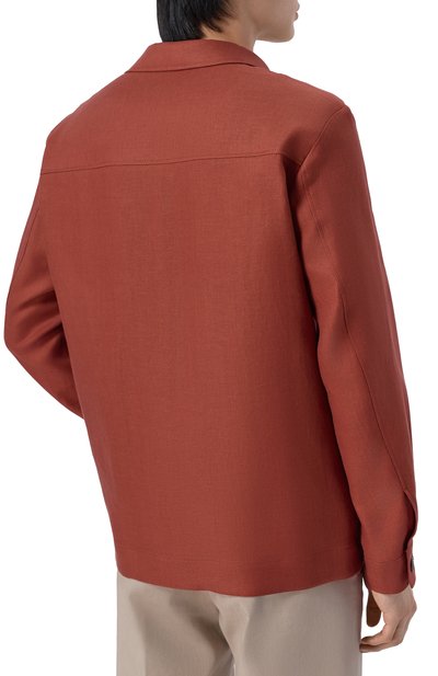 Льняная рубашка BOSS CAMEL коричневого цвета по цене 119500 руб., арт. 50561406, фото 4 Льняная рубашка BOSS CAMEL, арт. 50561406, фото 4