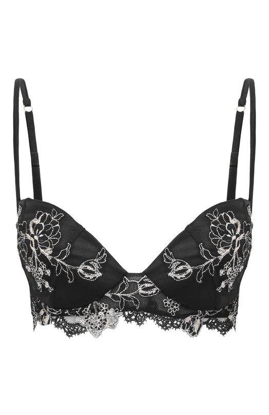 Шелковый бюстгальтер с чашкой пуш-ап C.alla CA0101 RE Чёрный CA0101 RE