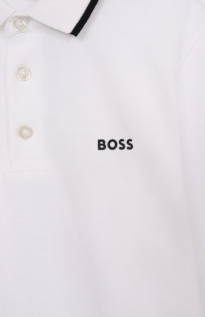 Хлопковое поло BOSS, арт. J52330, фото 3