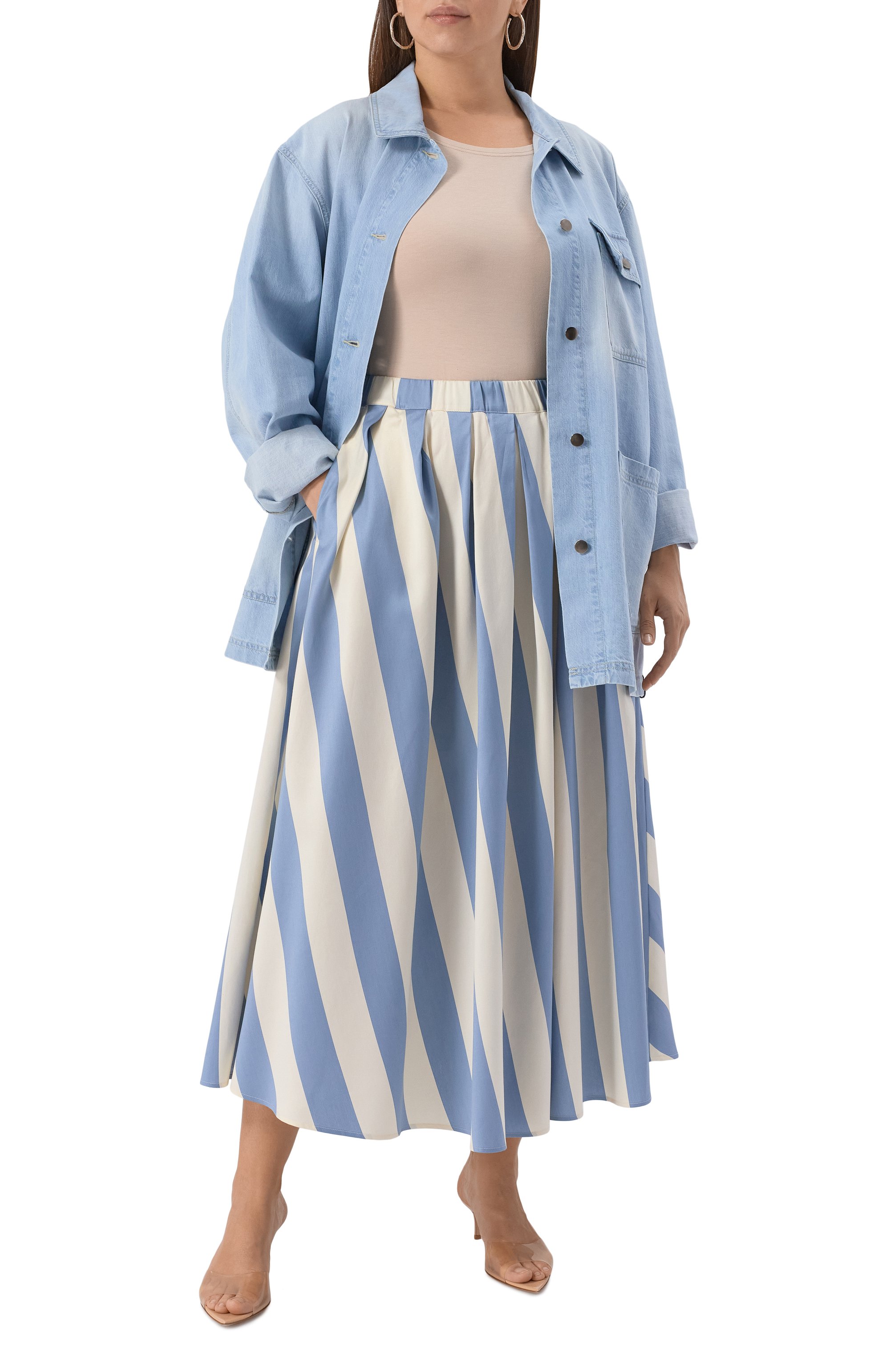 Юбка из хлопка и шелка WEEKEND MAX MARA, арт. VIDIM, фото 2