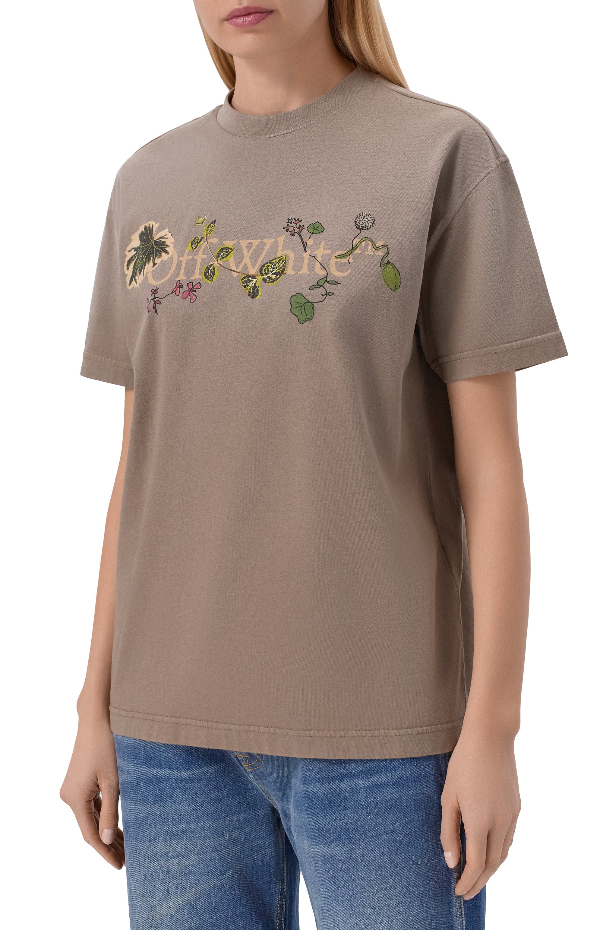 Хлопковая футболка OFF-WHITE, арт. 0WAA089S26JER003, фото 3