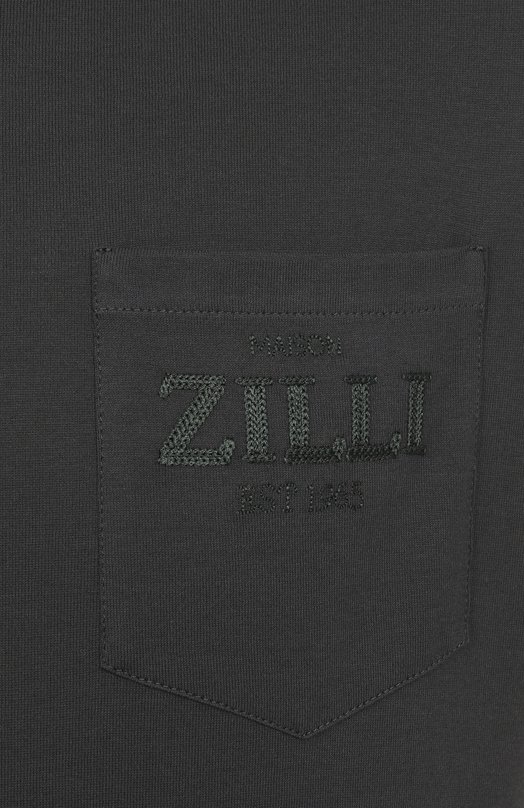 Хлопковая футболка Zilli TSR02IM0100VLEST0 Зелёный  TSR02IM0100VLEST0 Фото 6