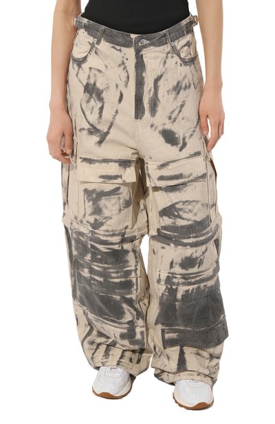 Хлопковые брюки-карго MAINLESS кремового цвета по цене 49500 руб., арт. PT23-02-09-DT, фото 3 Хлопковые брюки-карго MAINLESS, арт. PT23-02-09-DT, фото 3